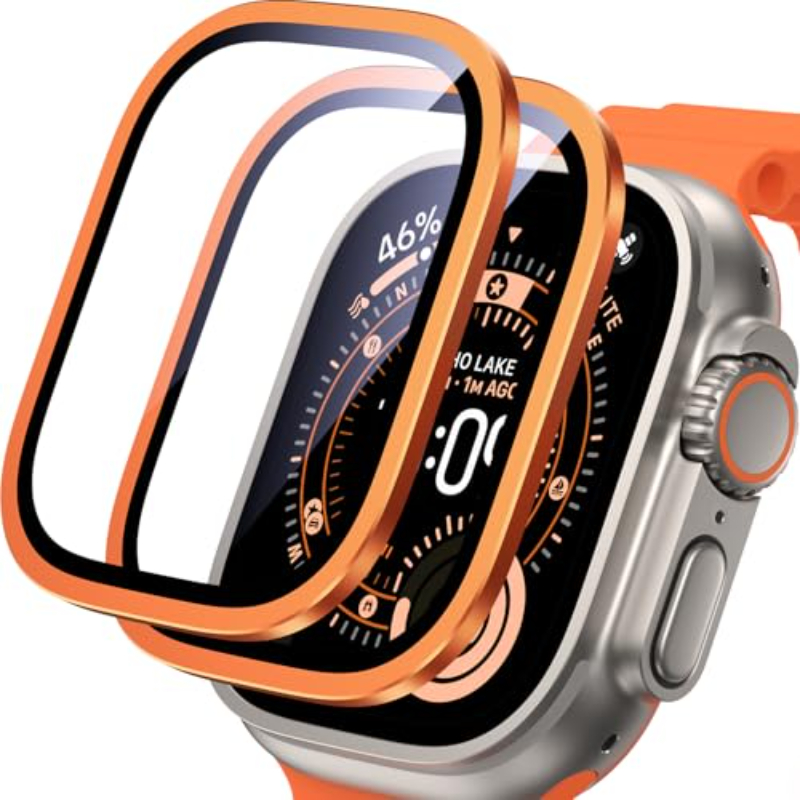Smartwatch Watches Gift For Men - 2PCS HD Metal Tempered Glass For