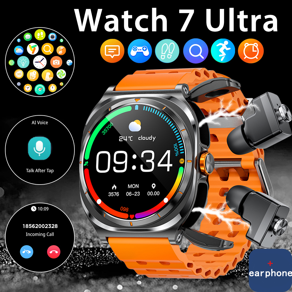 Smartwatch Watches Gift For Men - 2026 hot Watch Wireless Earphones 2-in-1
