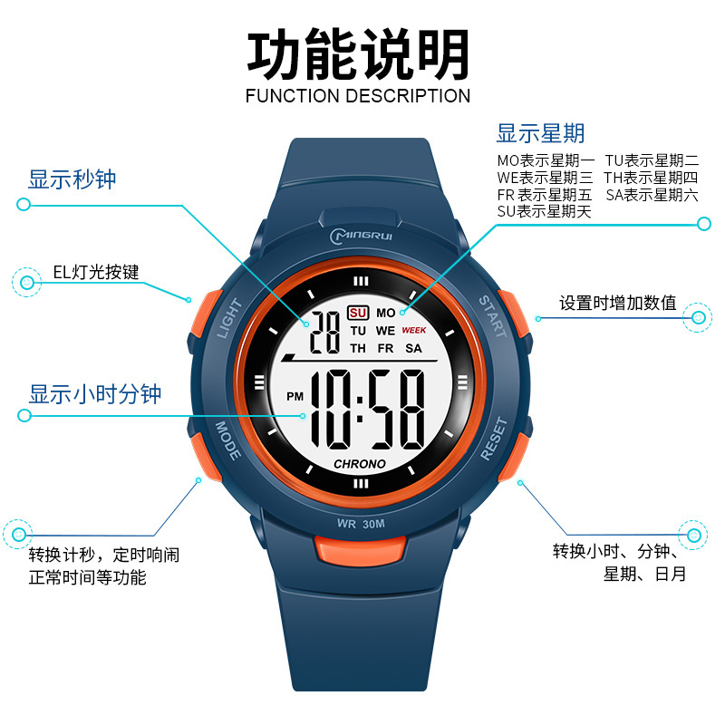 Smartwatch Digital Watches For Kid Boy With Alarm - UTHAI CE49 Kids Watches Fashion Luminous