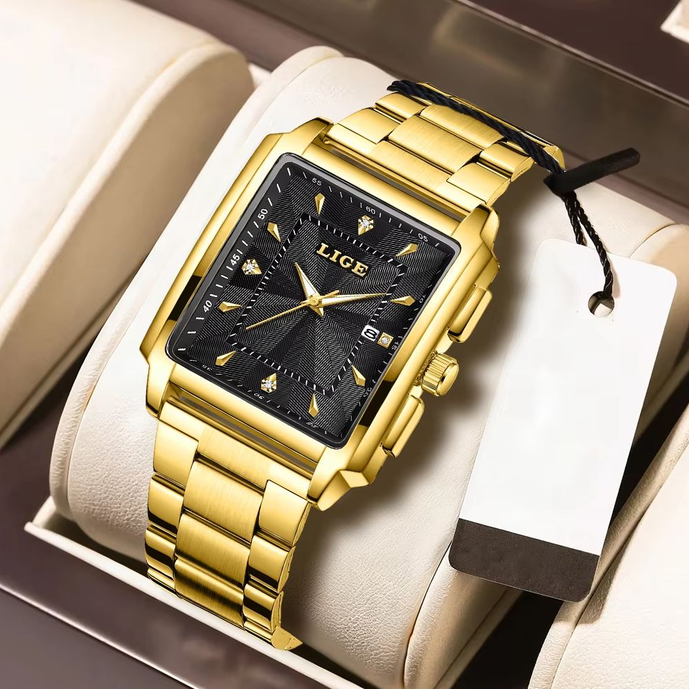 Smartwatch Watches Brands For Men - LIGE Fashion Business Watch Men Square