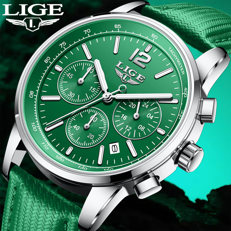 Smartwatch Sports Watches For Men - LIGE Casual Leather Watch For Men