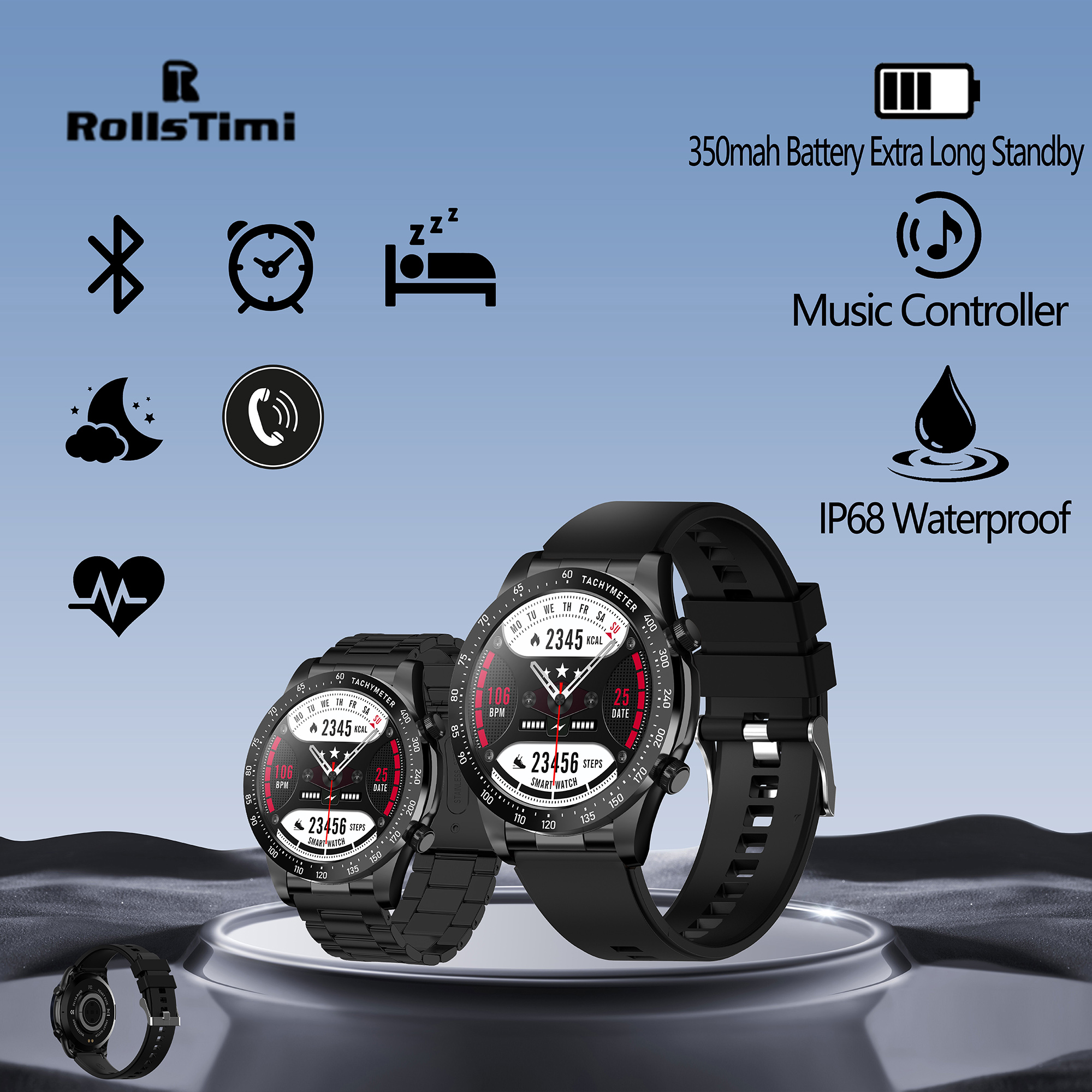 Smartwatch Premium Watches For Men - ROLLSTIMI Premium All-Match Men Women Smart