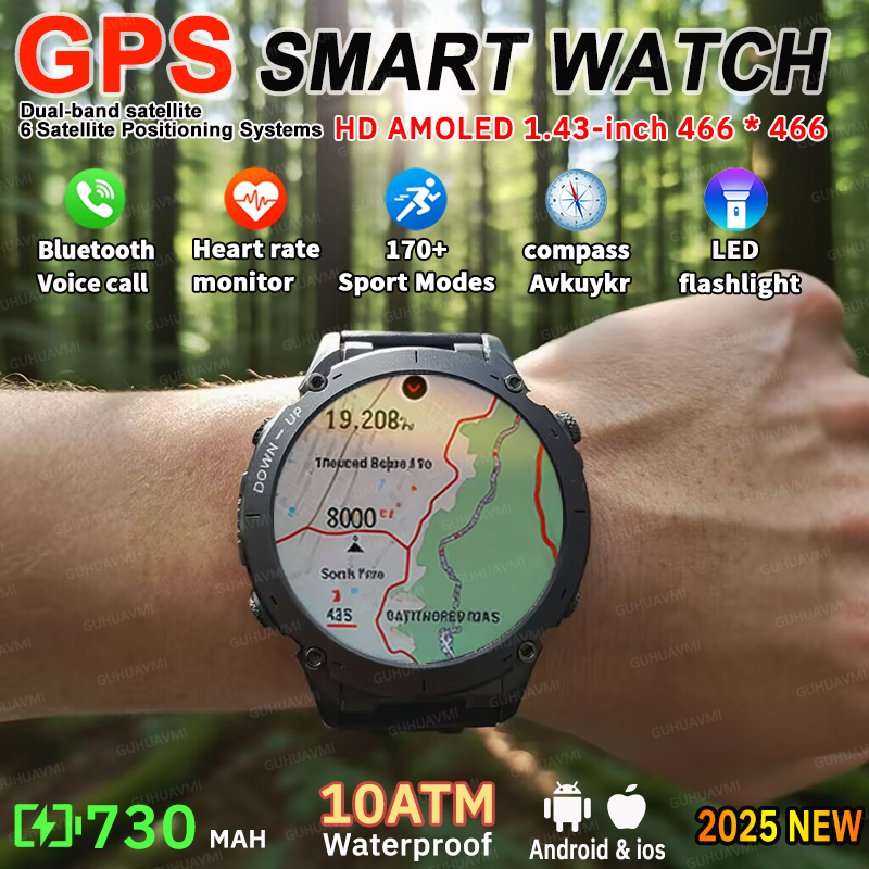 Smartwatch Watches Brands For Men - 2025 Upgraded New Outdoors Sports Military