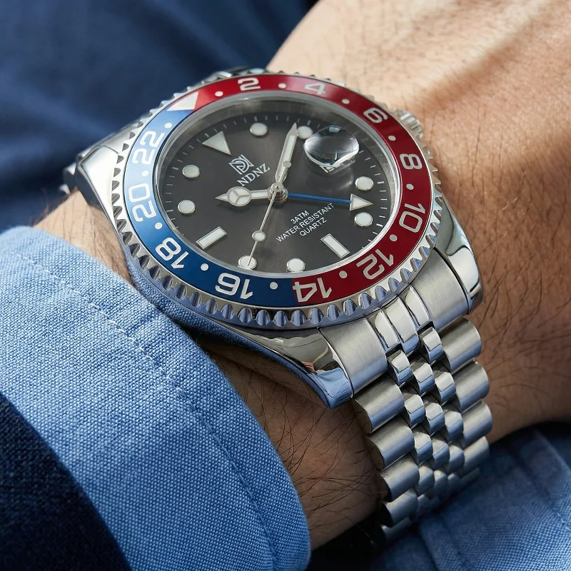 2026 Men's GMT style quartz wa - Watch Bezel Insert 评论和价格
