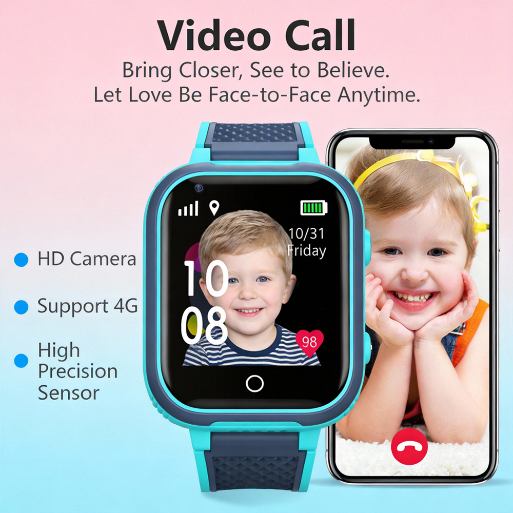 New Kids Smart Watch 4G LTE GP - Smartwatch Watches Gift For Boys With Gps 评论和价格