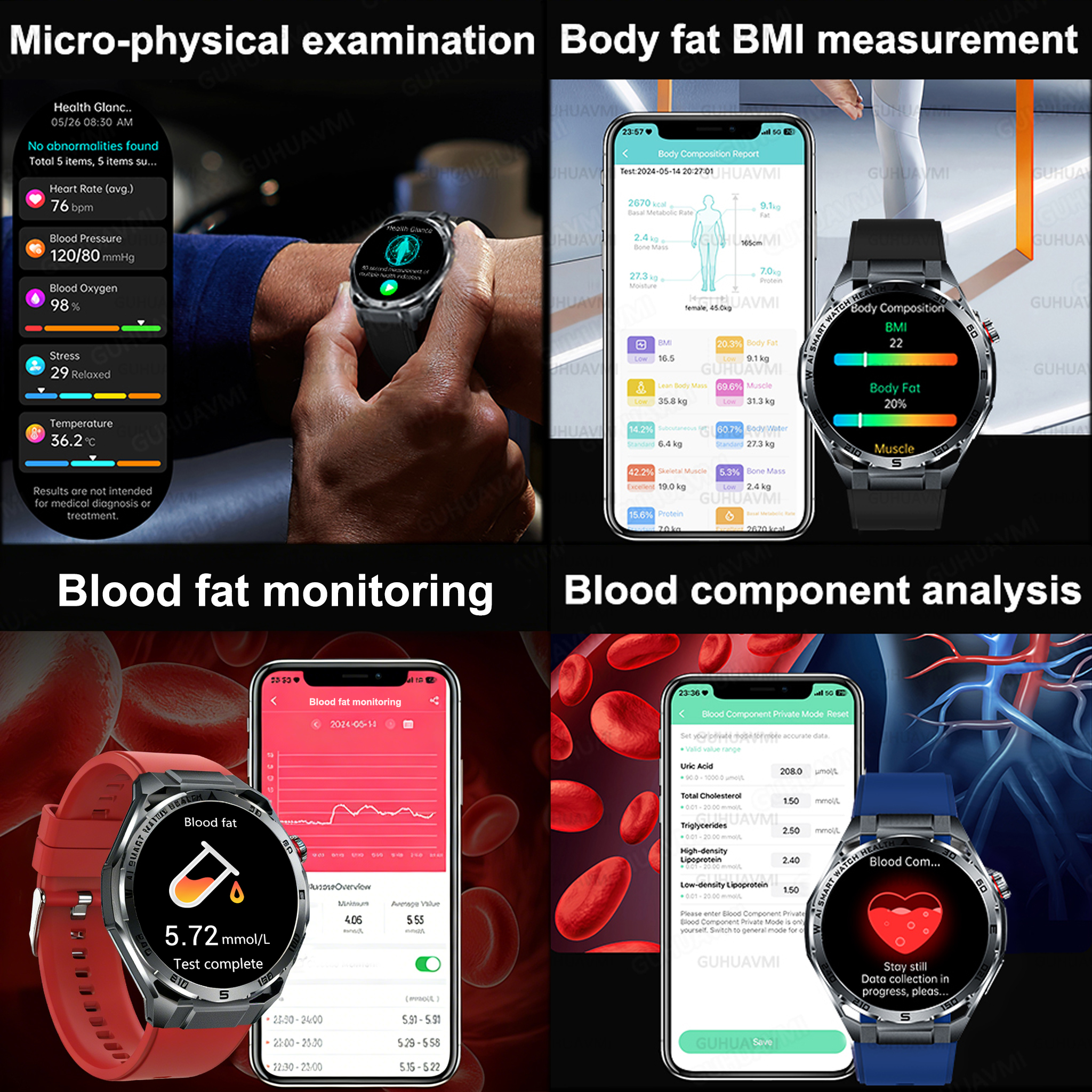2026 New Body Fat AI Analysis  - Smartwatch Health Watches For Women 评论和价格
