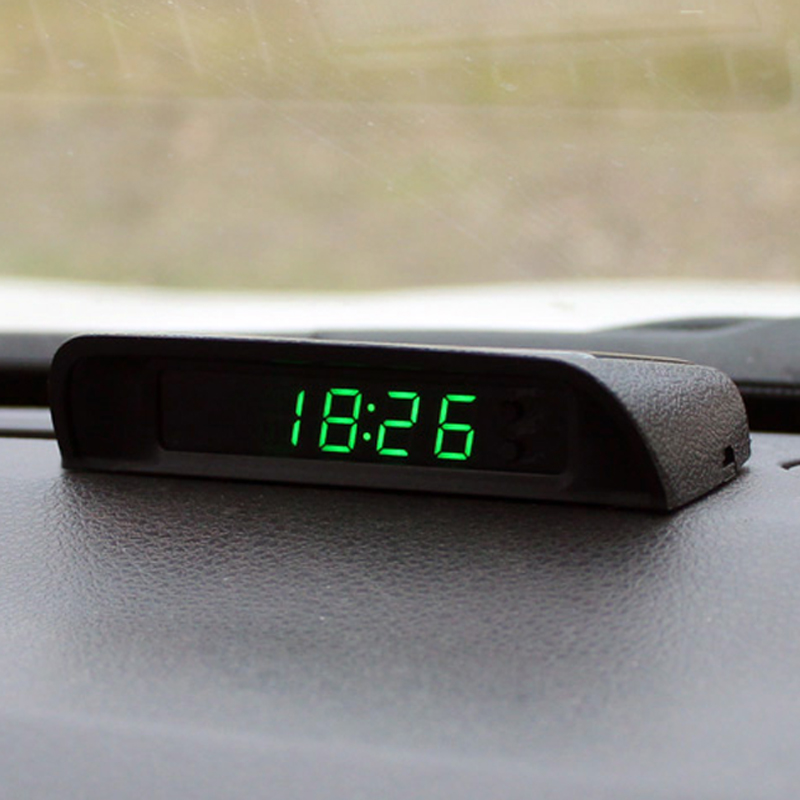 Solar Car Clock Thermometer Da - Solar Powered Watch 评论和价格
