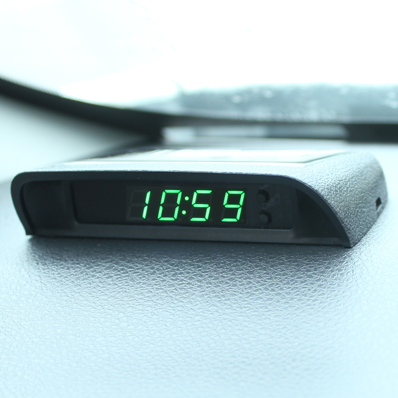 Solar Car Clock Thermometer Da - Solar Powered Watch 评论和价格
