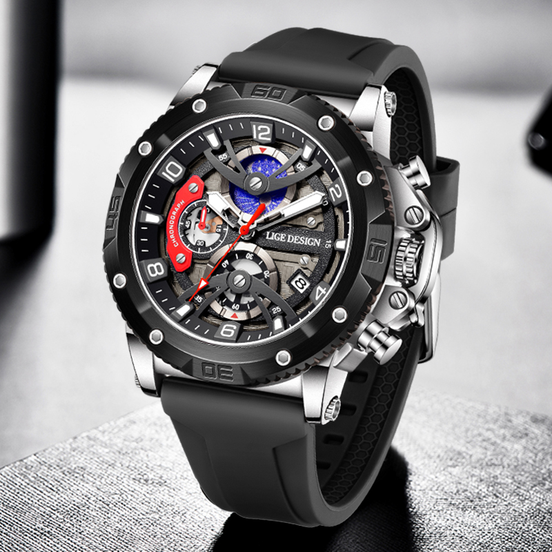 LIGE Top Brand Luxury Men Watc - Smartwatch Watches Brands For Men 评论和价格