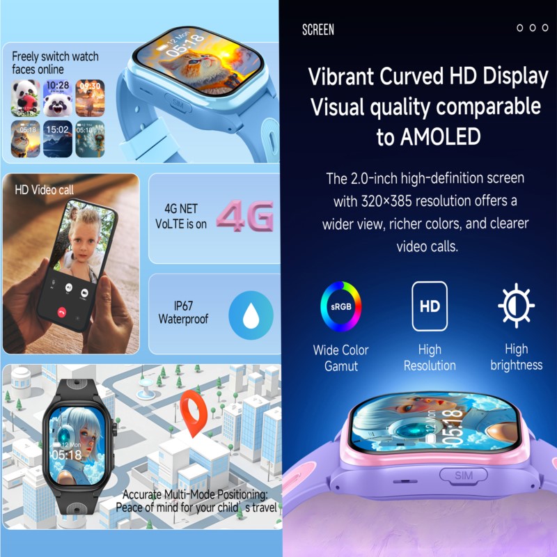 Smart Watch Kids 4G GPS WIFI V - Smartwatch Watches Gift For Boys With Gps 评论和价格