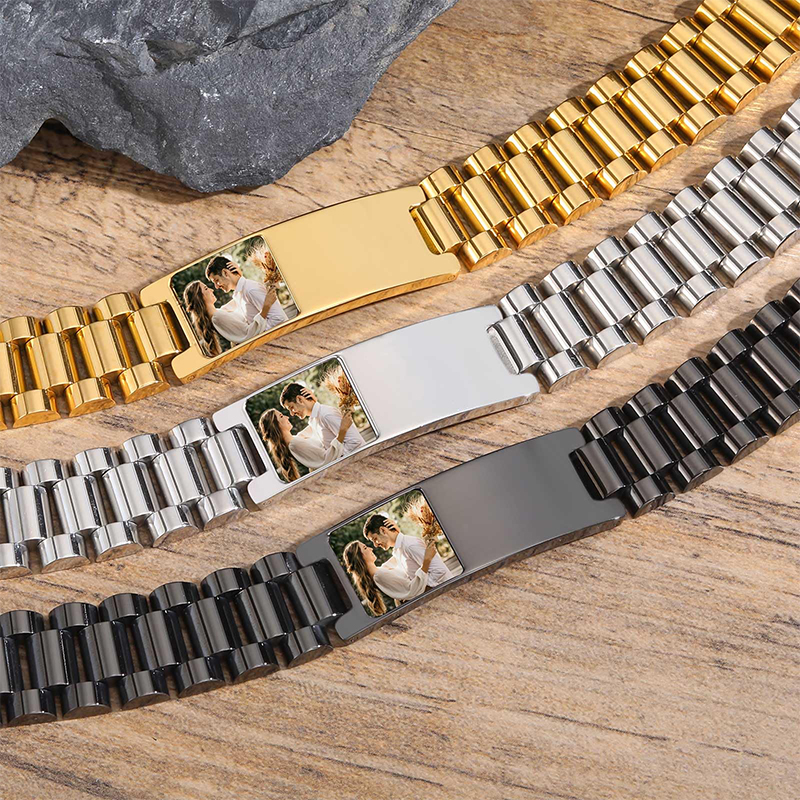 Custom Picture Text Bracelet W - Smartwatch Sports Watches For Men 评论和价格