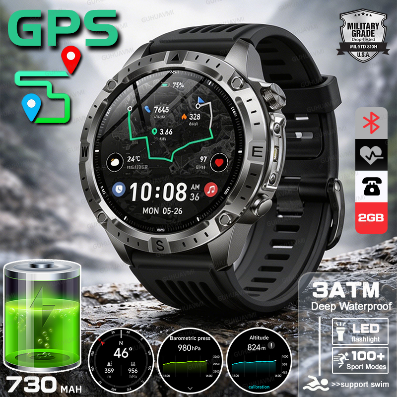 2026New Outdoor Military GPS N - Smartwatch Watches Gift For Men 评论和价格