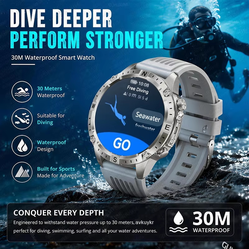 2026New Outdoor Military GPS N - Smartwatch Watches Gift For Men 评论和价格
