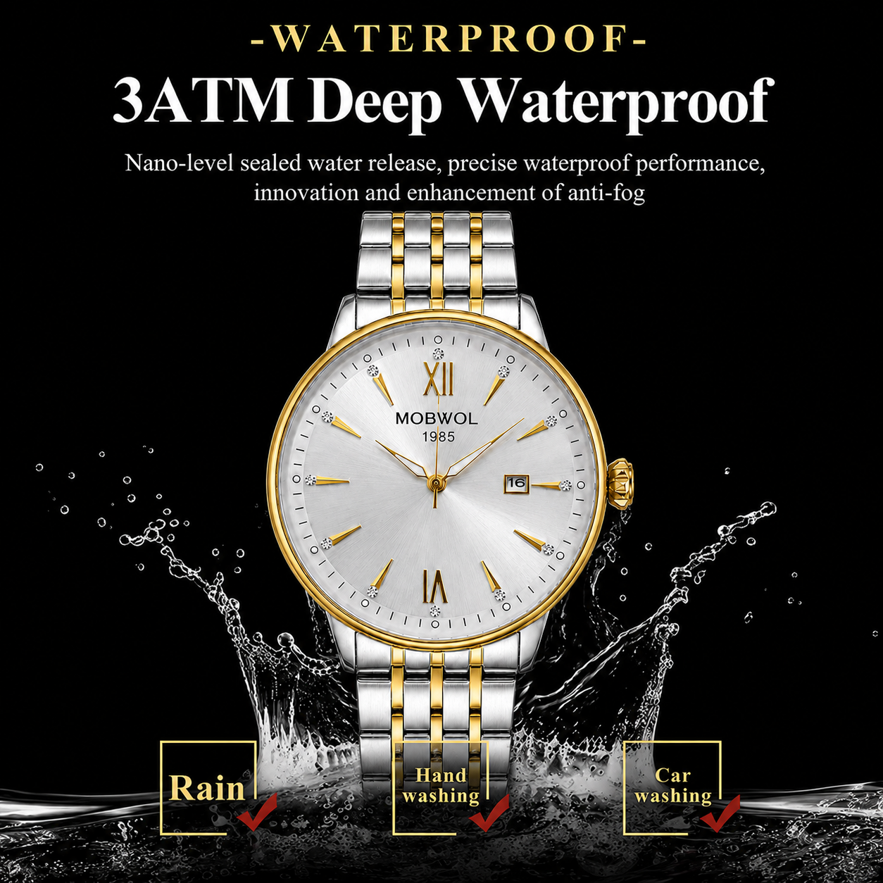 MOBWOL Fashion Luxury Business - Smartwatch Premium Watches For Men 评论和价格