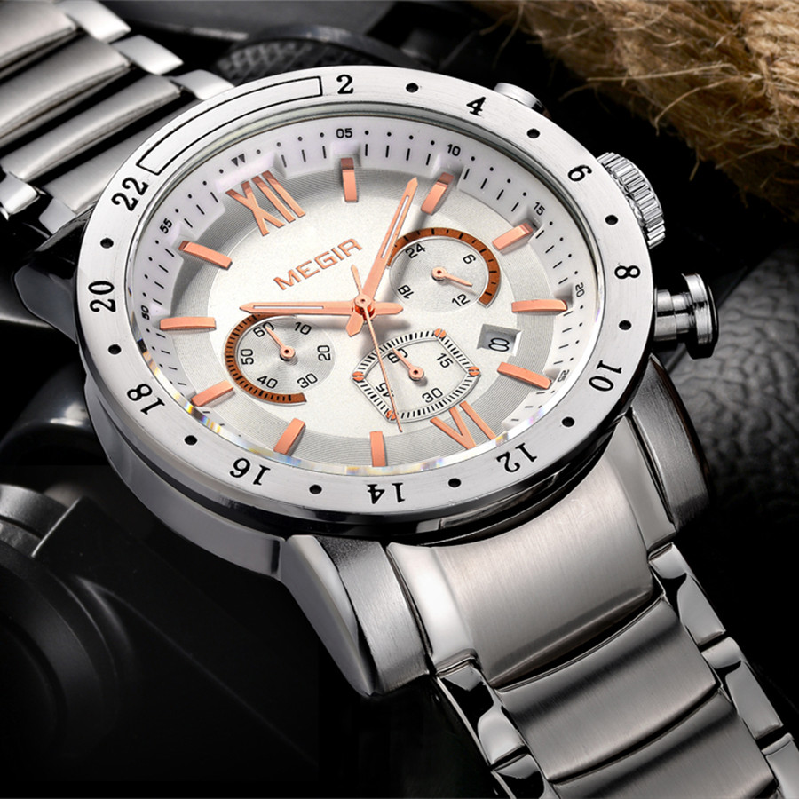 MEGIR Stainless Steel Casual W - Watches Not Smartwatch 评论和价格