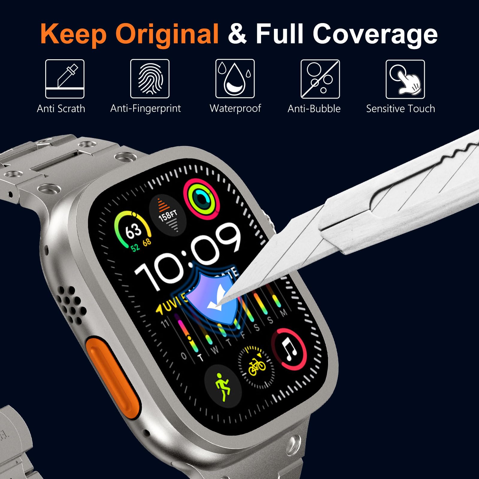 Tempered Glass for Apple Watch - Smartwatch Watches Gift For Men 评论和价格