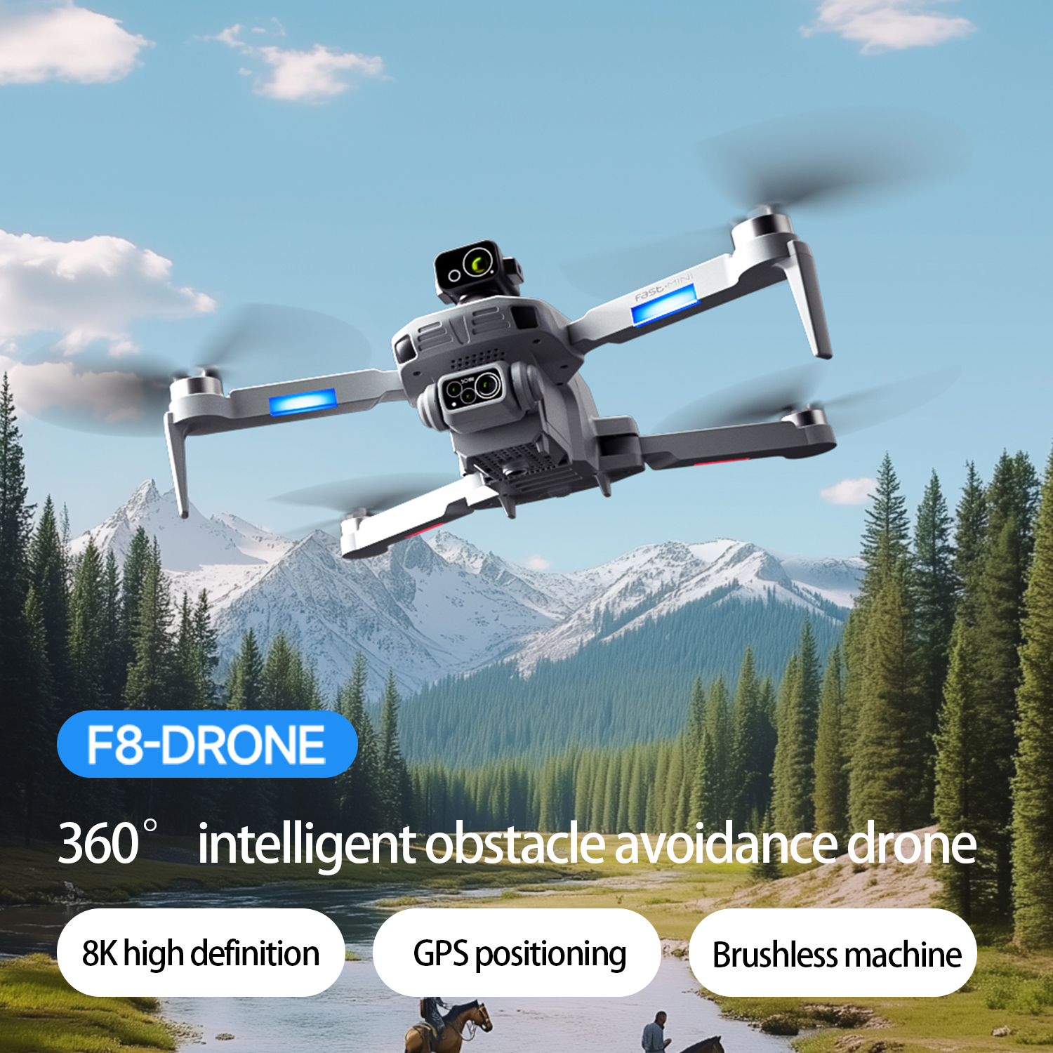 New F8 PRO MAX GPS Drone with  - Hybrid Smartwatch 评论和价格