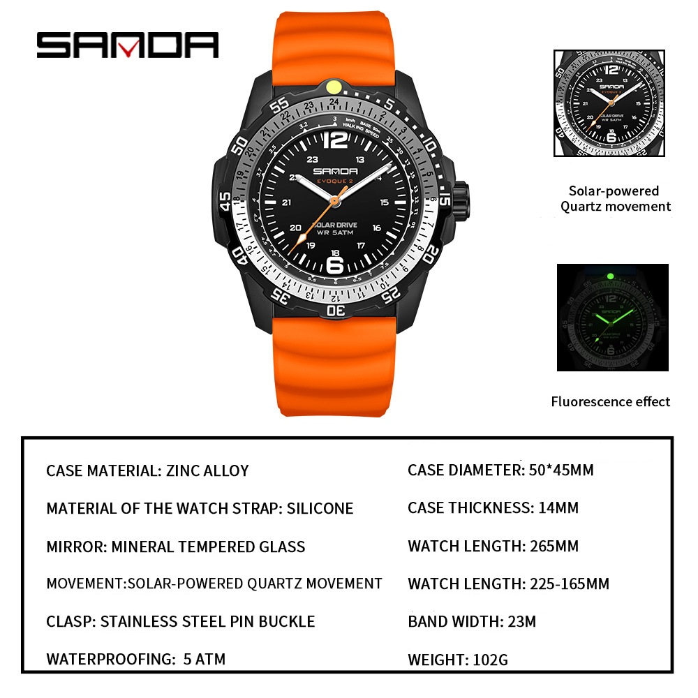 Sanda Brand Men's Creative Sol - Solar Powered Watch 评论和价格