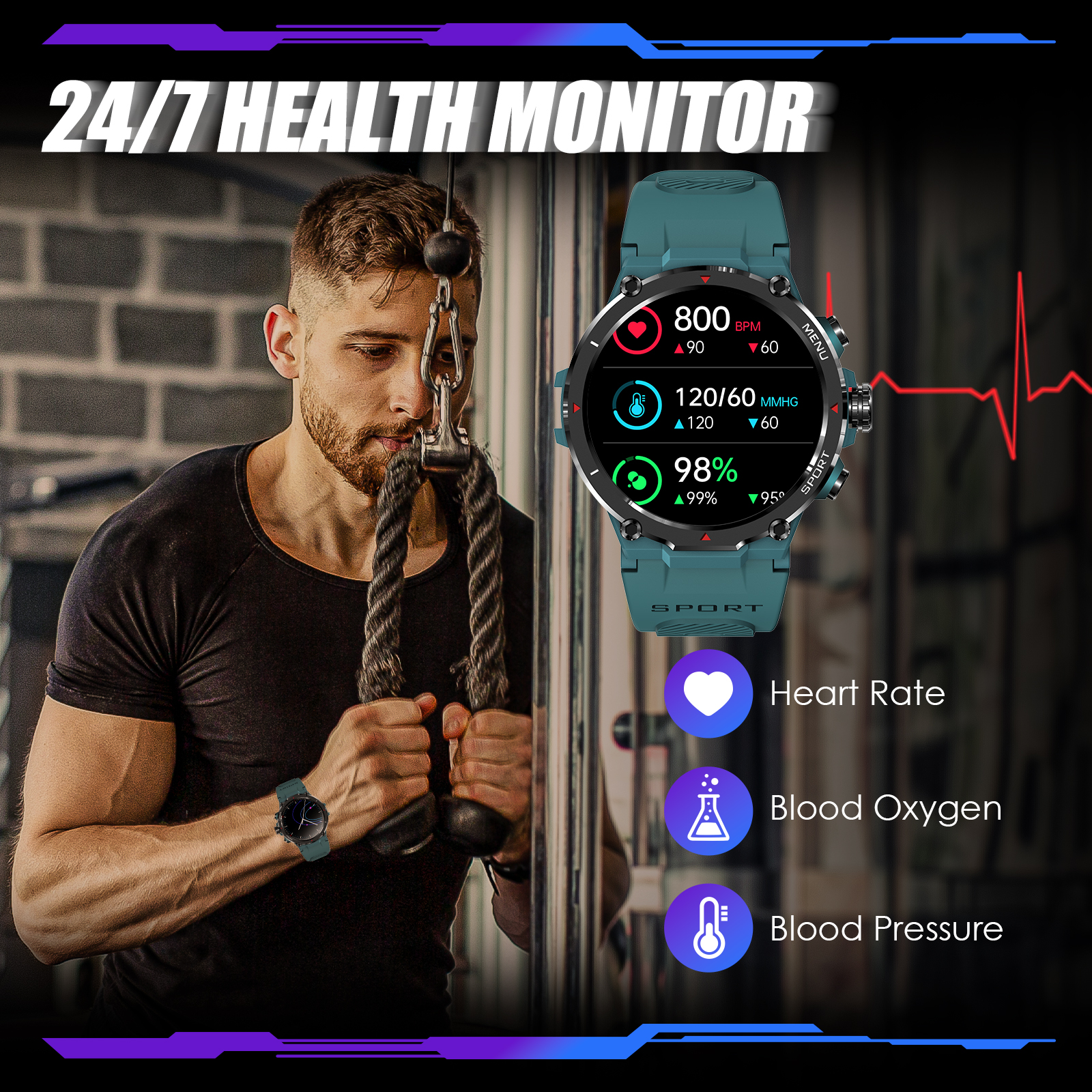EIGIIS Military Smart Watch fo - Smartwatch Sports Watches For Men 评论和价格