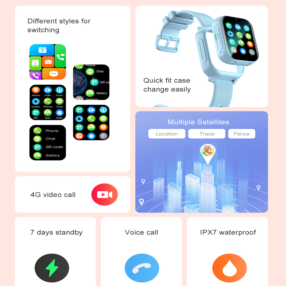 Smart Watch Kids 4G GPS WIFI V - Smartwatch Watches Gift For Boys With Gps 评论和价格
