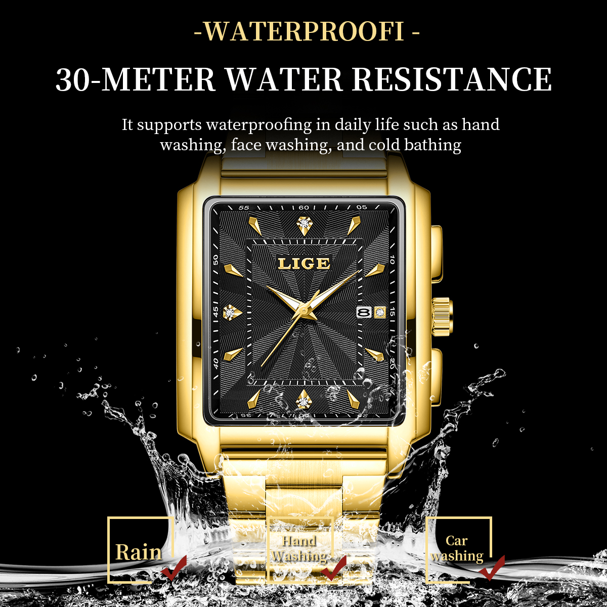 LIGE Fashion Business Watch Me - Smartwatch Watches Brands For Men 评论和价格