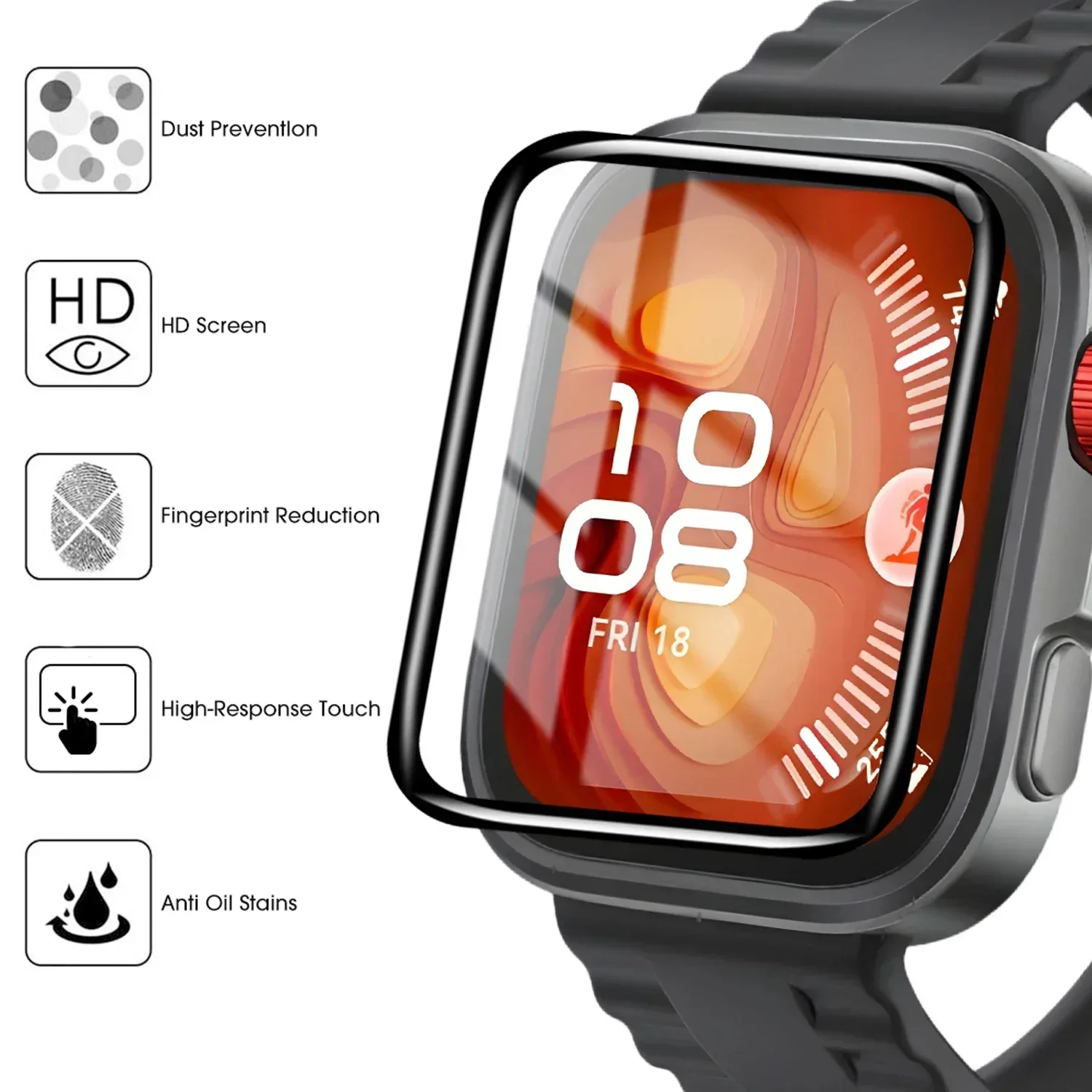 1-5Pcs 9D Curved Film For Huaw - Watches Not Smartwatch 评论和价格