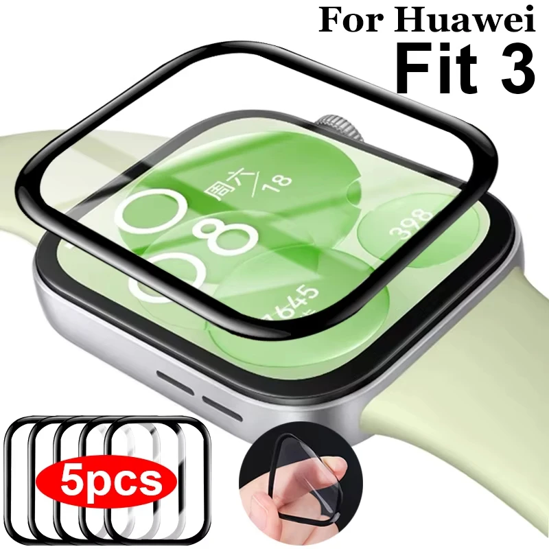 1-5Pcs 9D Curved Film For Huaw - Watches Not Smartwatch 评论和价格