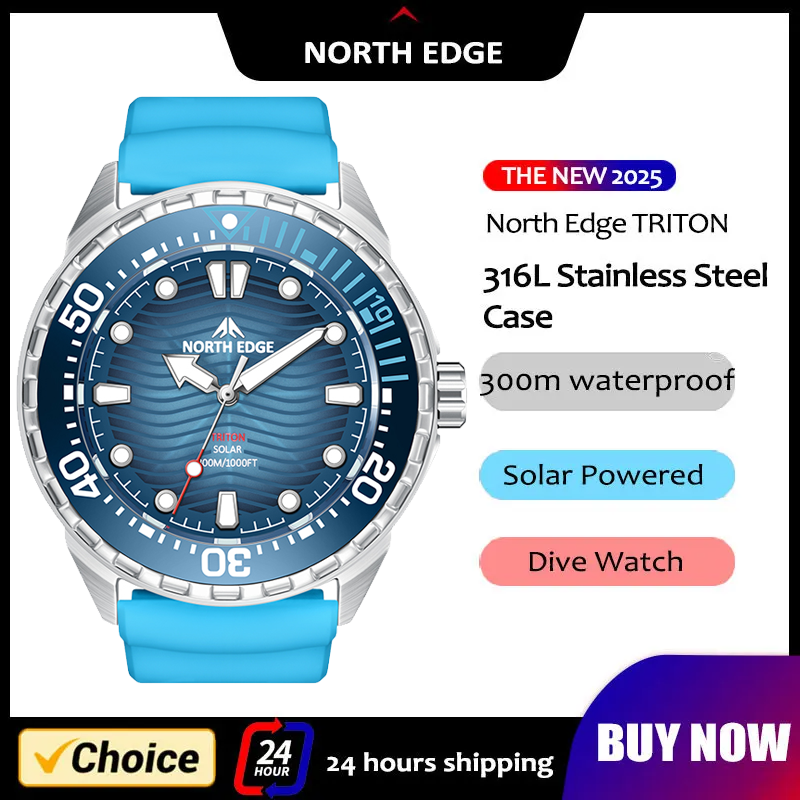 NORTH EDGE 2025 New TRITON Sol - Solar Powered Watch 评论和价格