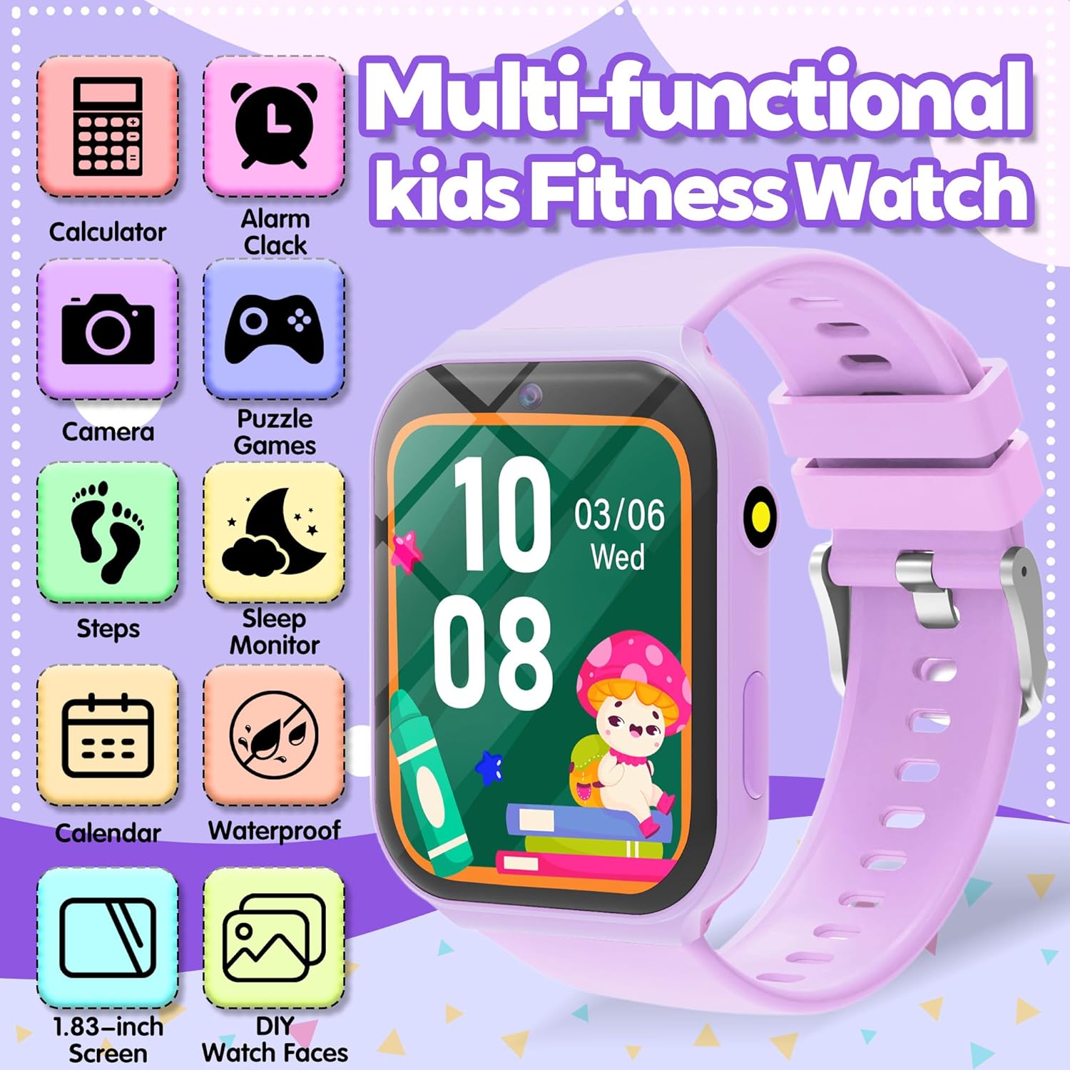 Kids Smart Watch with 18 Games - Smartwatch Digital Watches For Kid Boy With Alarm 评论和价格