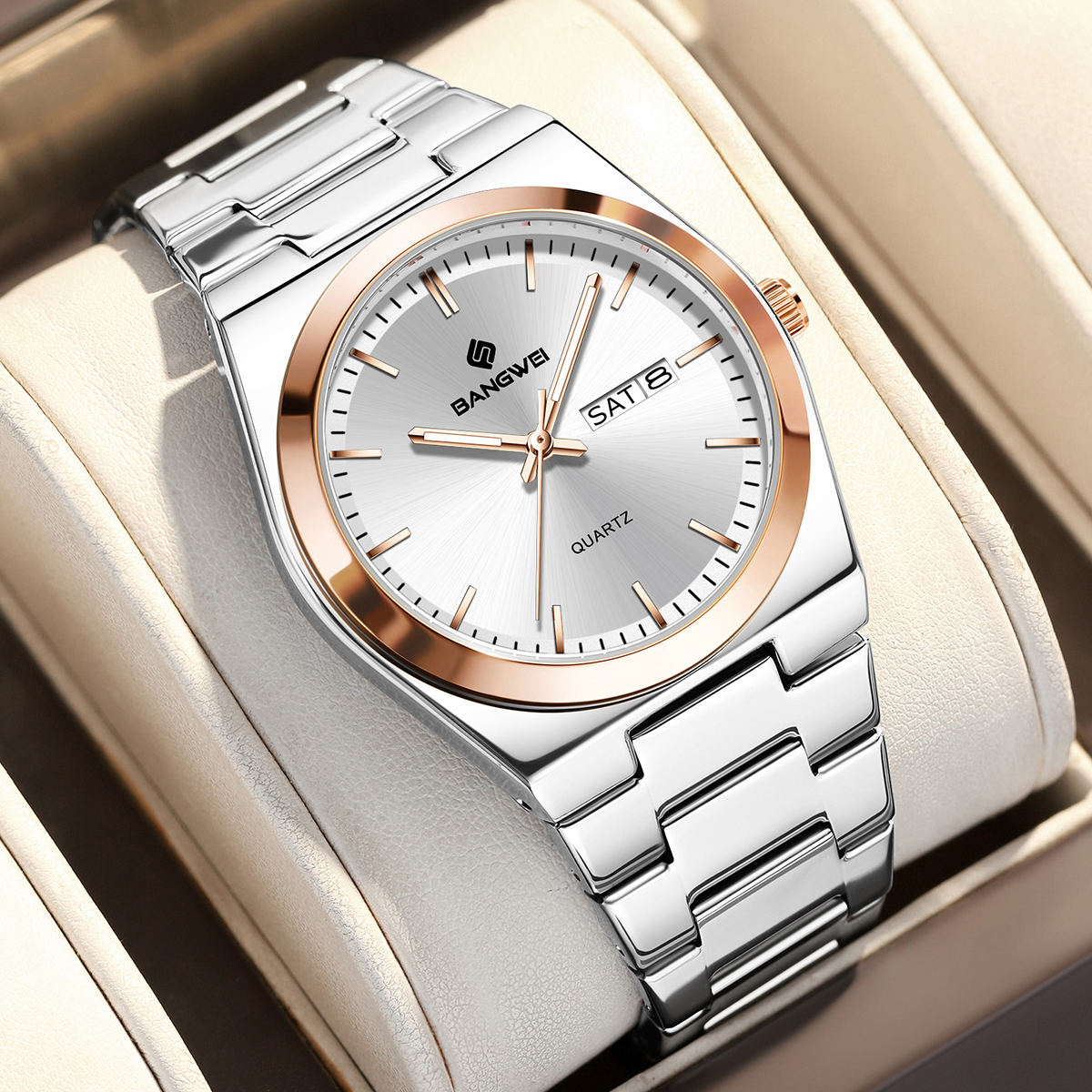 Bangwei Ultra Thin Quartz Watc - Smartwatch Watches Gift For Men 评论和价格