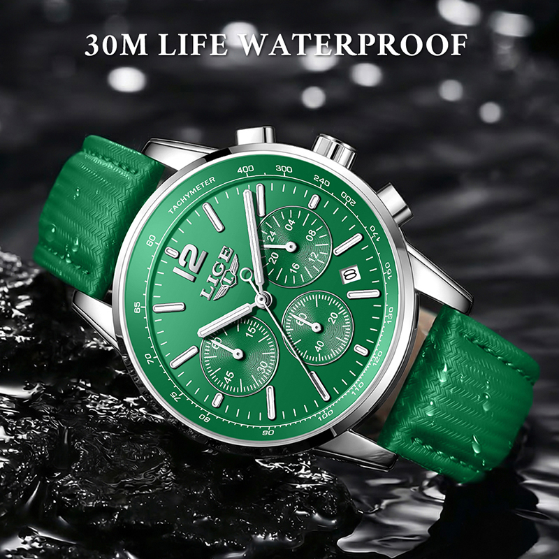 LIGE Casual Leather Watch For  - Smartwatch Sports Watches For Men 评论和价格