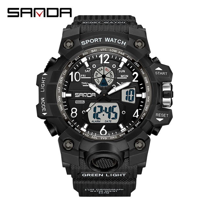 Fashion Sanda Brand Youth Mili - Solar Powered Watch 评论和价格