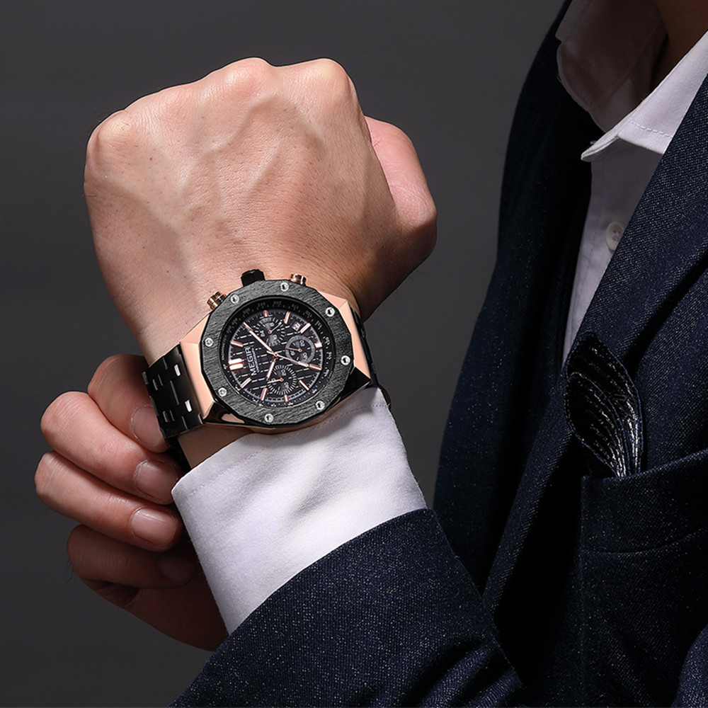 MEGIR Chronograph Luxury Men S - Smartwatch Sports Watches For Men 评论和价格