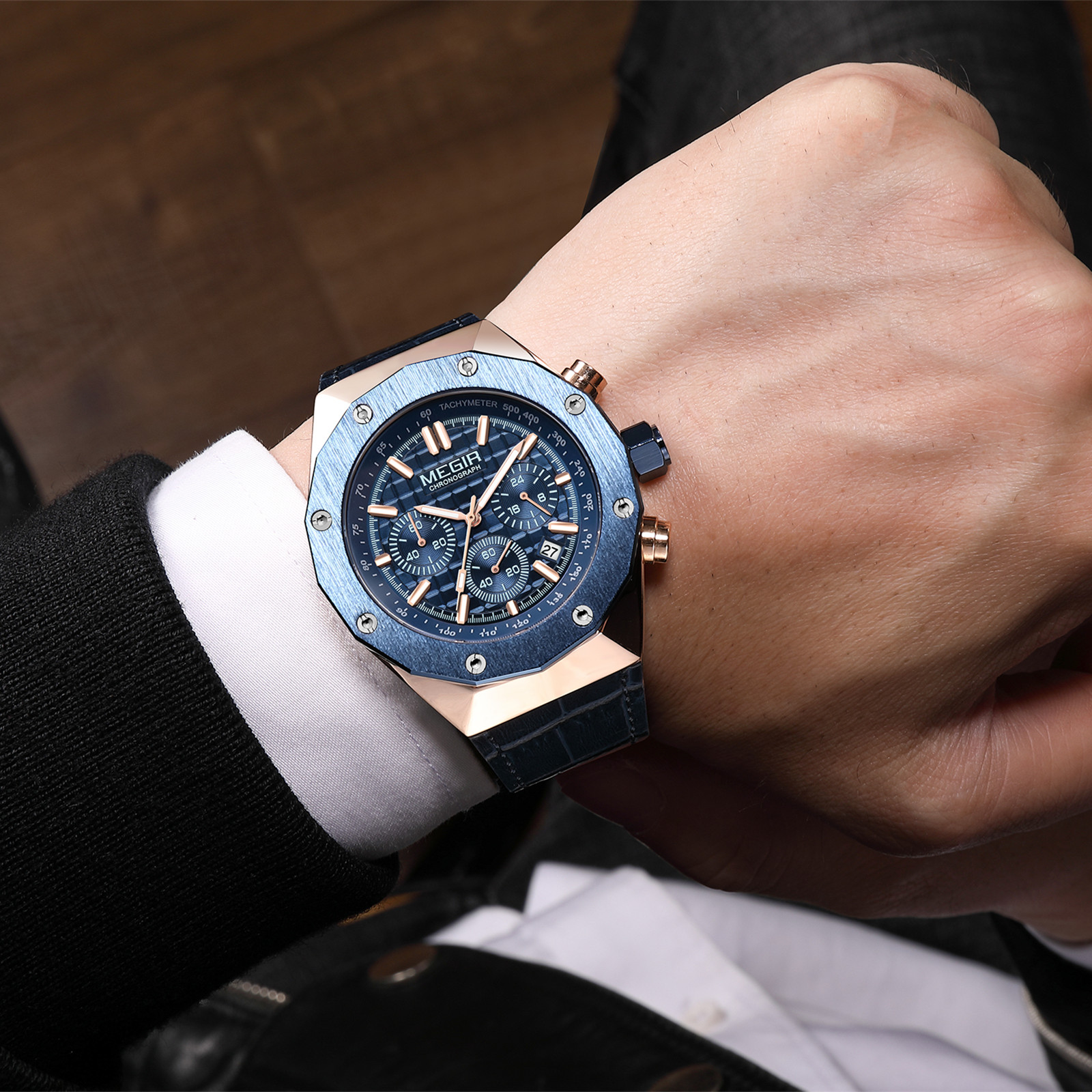 MEGIR Chronograph Luxury Men S - Smartwatch Sports Watches For Men 评论和价格