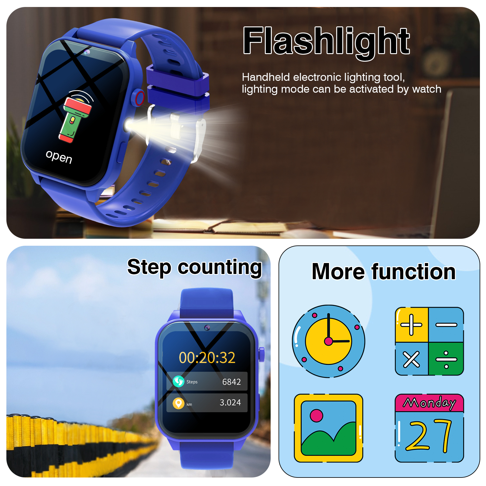 Kids′s Smart Watch 18 Games Ca - Smartwatch Digital Watches For Kid Boy With Alarm 评论和价格