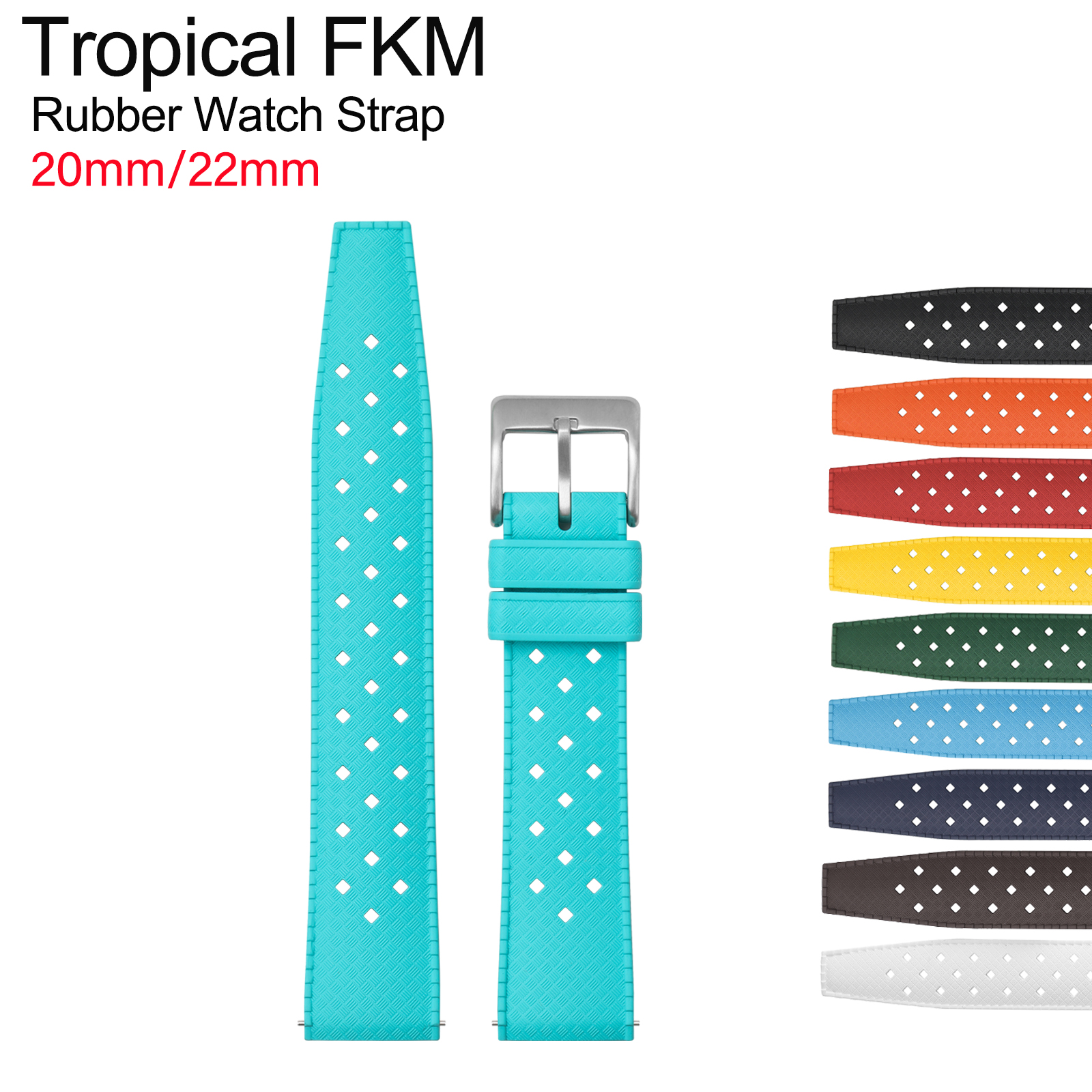 New Tropical FKM Watch Strap f - Citizen Watches Smartwatch 评论和价格