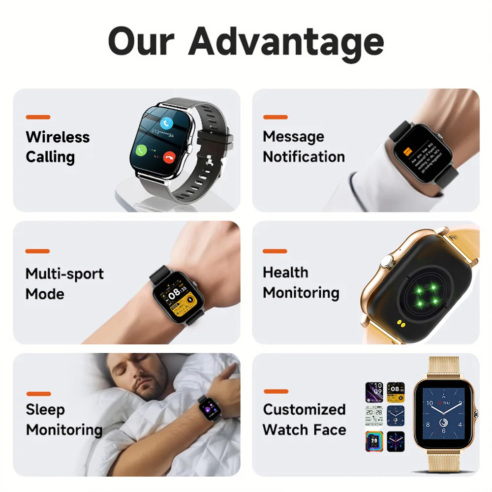 Smart Watch For Android IOS Wa - Smartwatch Watches Gift For Men 评论和价格