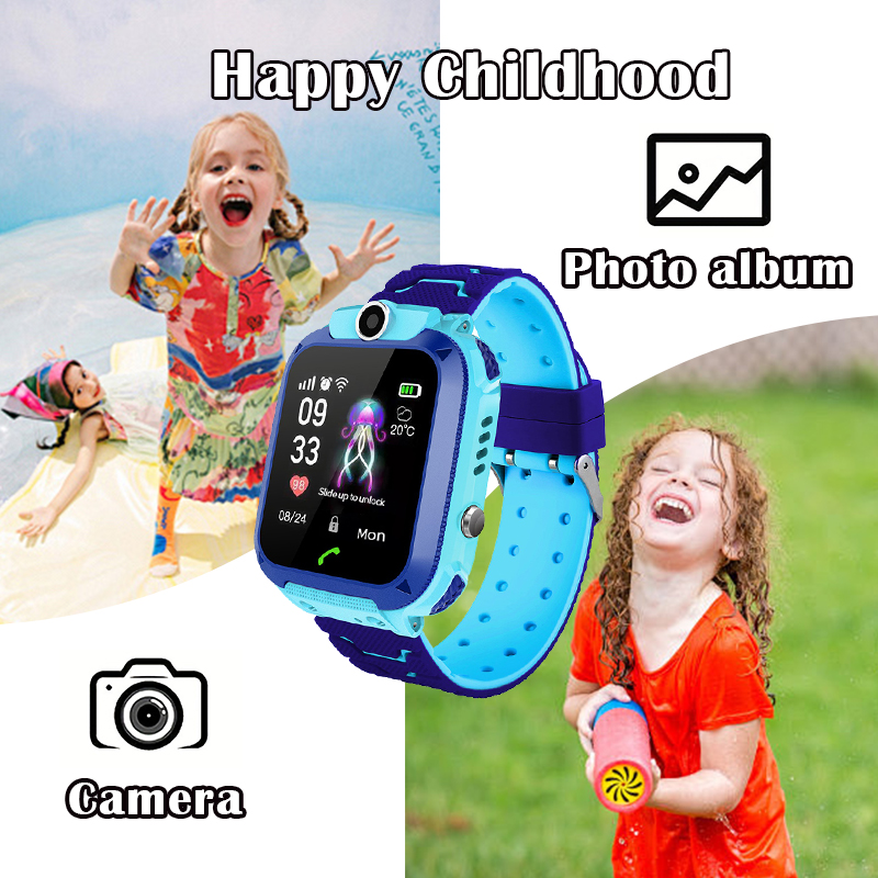 Q12B Kids Smart Watch with SOS - Smartwatch Watches Gift For Boys With Gps 评论和价格