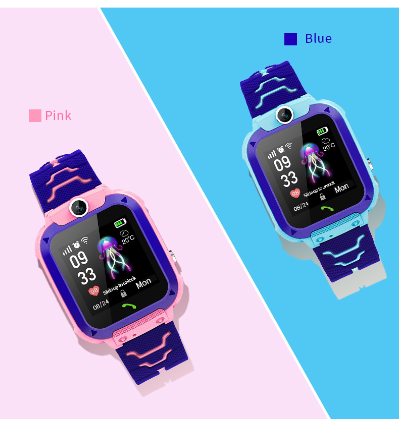 Q12B Kids Smart Watch with SOS - Smartwatch Watches Gift For Boys With Gps 评论和价格