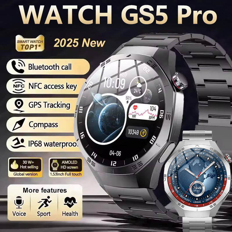Original GS5 Pro GPS Sports IP - Smartwatch Watches Gift For Women 评论和价格