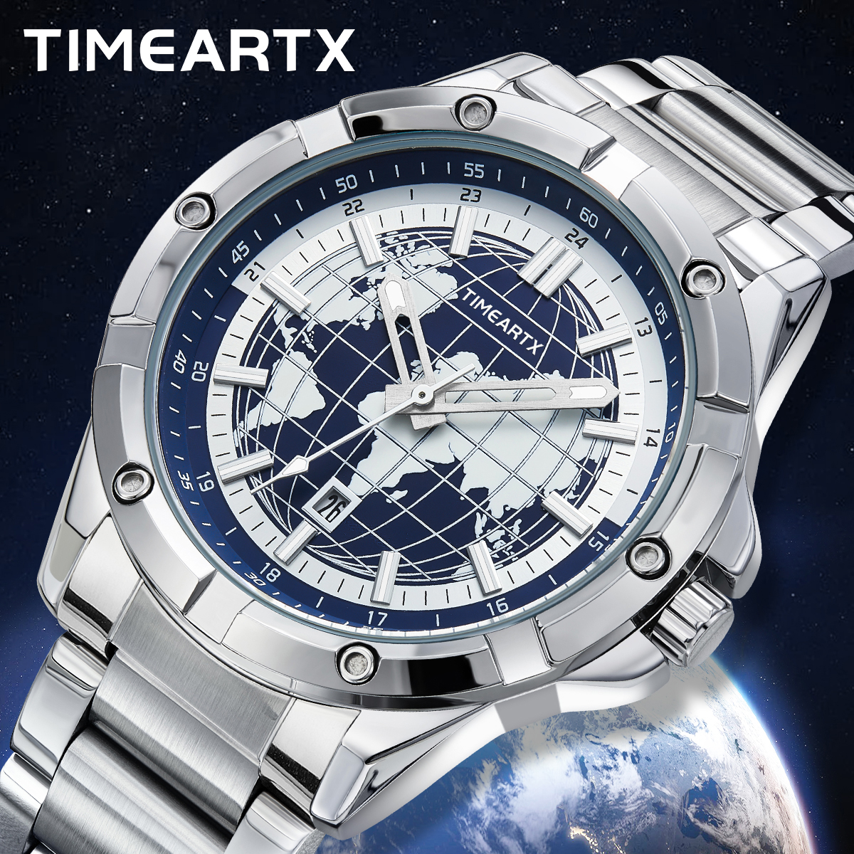 TIMEARTX Brand Man Watch Earth - Smartwatch Watches Brands For Men 评论和价格