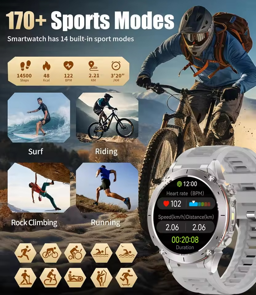 2025 Upgraded New Outdoors Spo - Smartwatch Watches Brands For Men 评论和价格