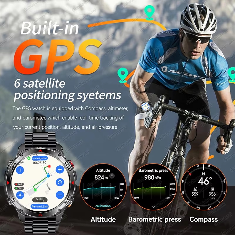 Military 540mAh GPS Smart Watc - Smartwatch Watches Gift For Men 评论和价格