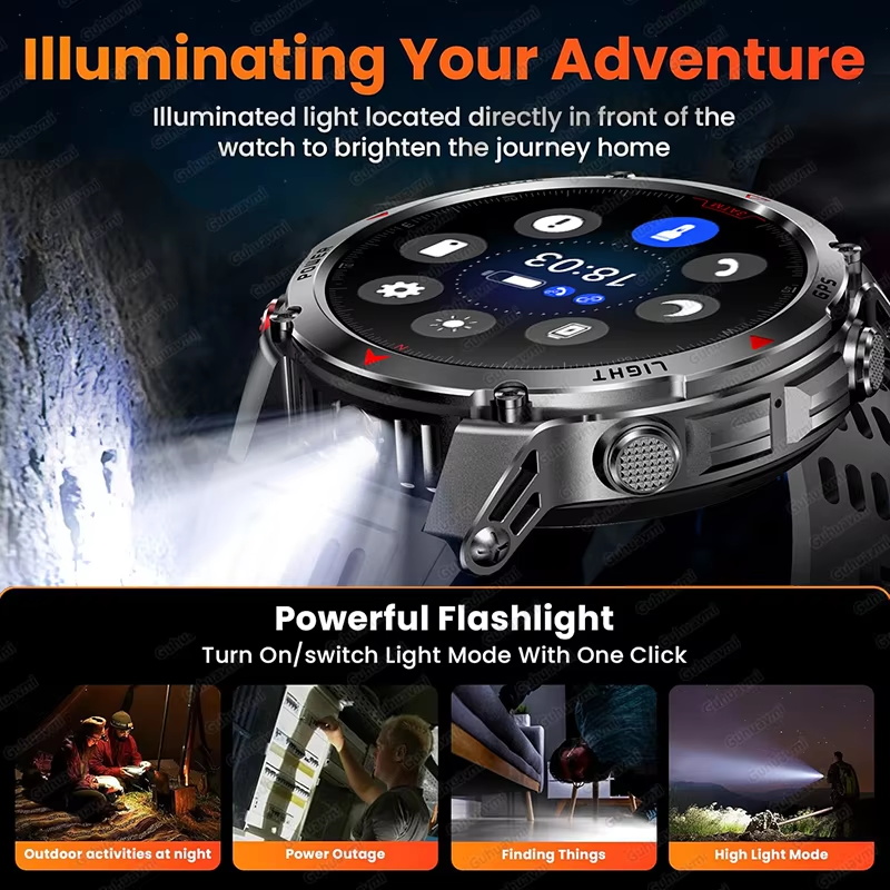 Military 540mAh GPS Smart Watc - Smartwatch Watches Gift For Men 评论和价格