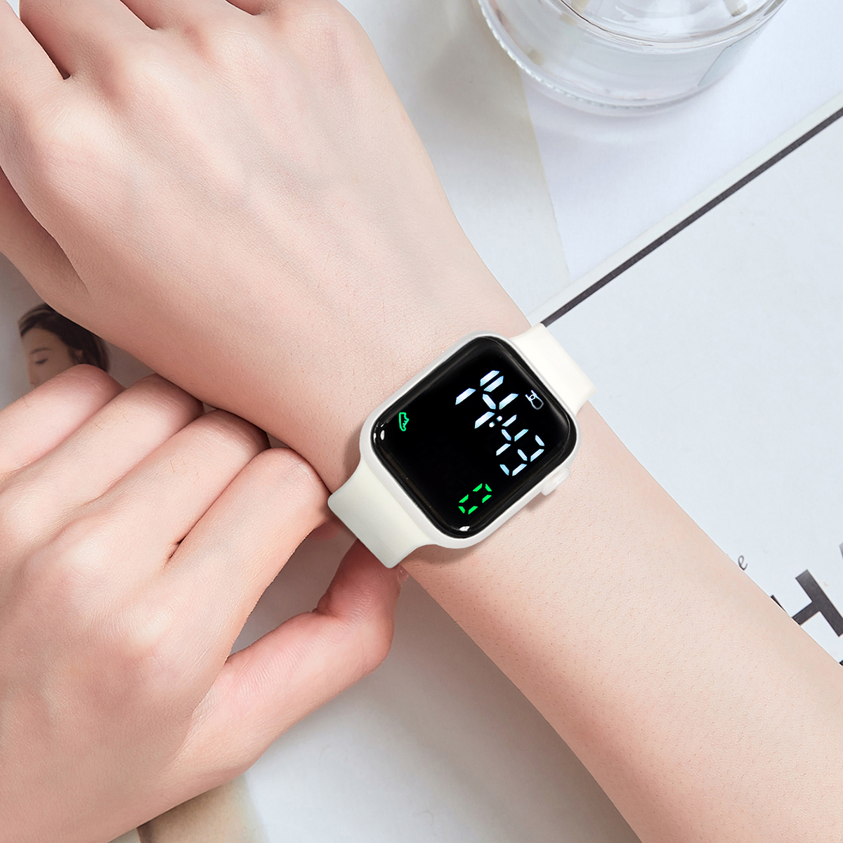 New 2PCS Student Minimalist Sm - Smartwatch Watches Girls 评论和价格