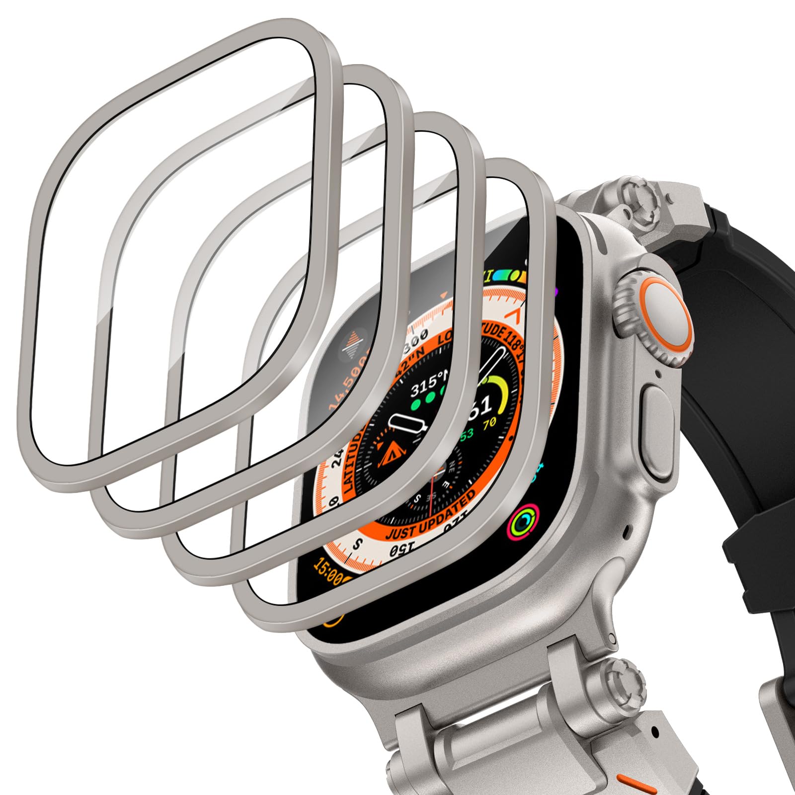Aluminium Alloy Case+Tempered  - Smartwatch Watches Gift For Men 评论和价格