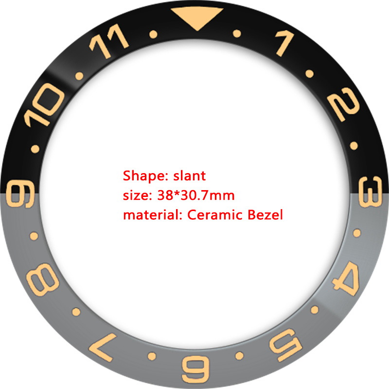 Ceramic 38mmx30.7mm GMT Watch  - Watch Bezel Insert 评论和价格