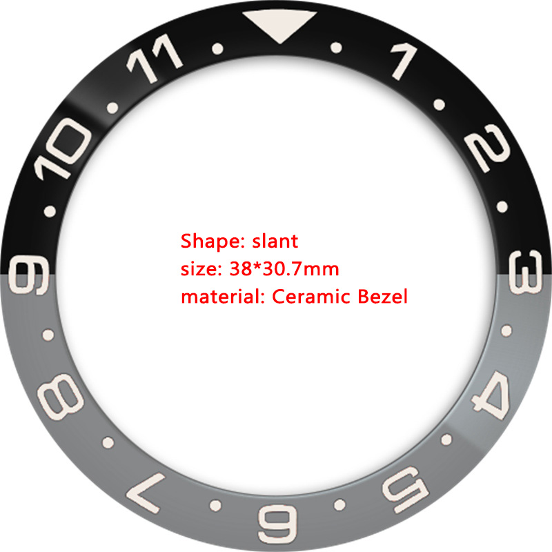 Ceramic 38mmx30.7mm GMT Watch  - Watch Bezel Insert 评论和价格