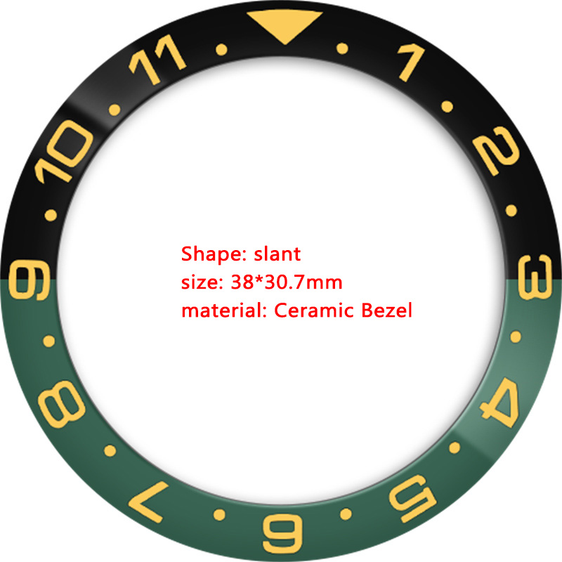 Ceramic 38mmx30.7mm GMT Watch  - Watch Bezel Insert 评论和价格