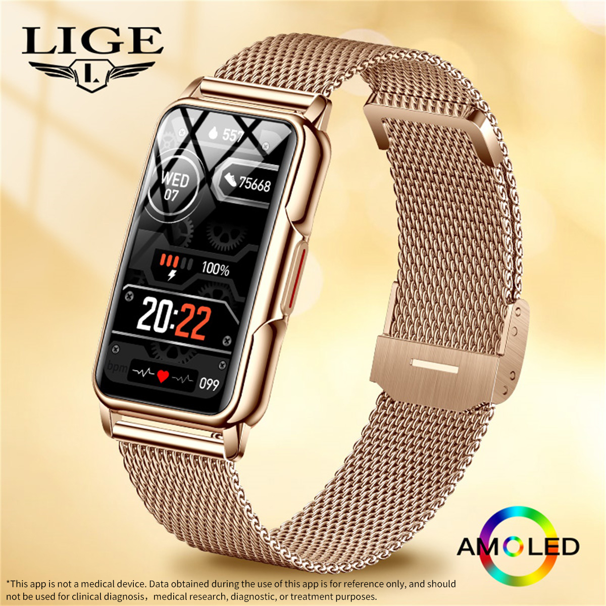 LIGE Smart Watch Men Women Fit - Smartwatch Watches Price 评论和价格